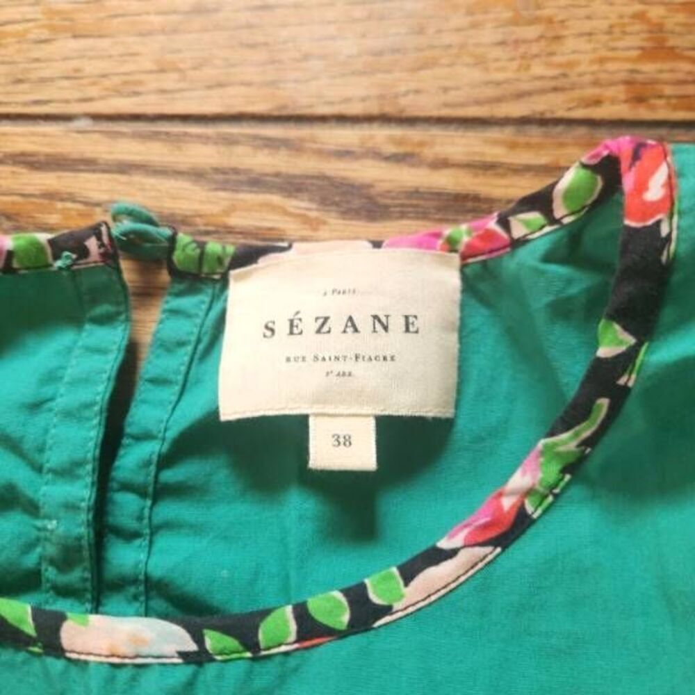 Sezane Angeline in green sz 38 (US 6) - Picture 3 of 4